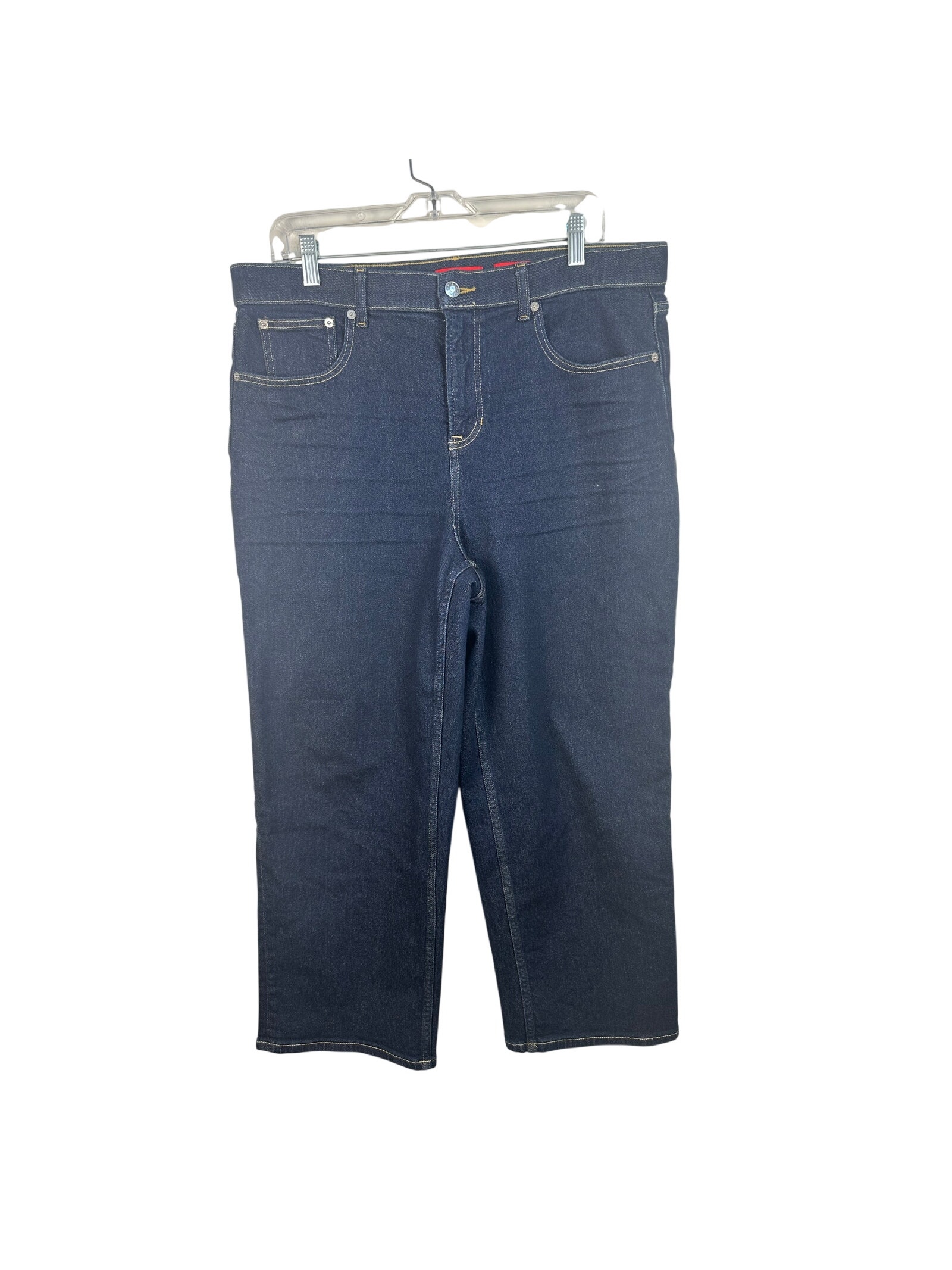 Spanx Spanxshape Authentic 36090s Straight Leg Jeans Marina Size Xl Petite Euc